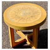 Vintage Plastic Yellow Petite Side Table
