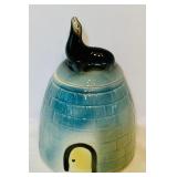Vintage American Bisque Seal on Igloo Cookie Jar Vintage Cookie Jar