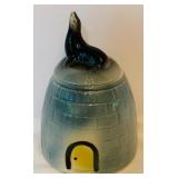 Vintage American Bisque Seal on Igloo Cookie Jar Vintage Cookie Jar