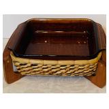 Fun Vintage Wood, Glass and Baskets For Serving