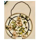 Variety of Stained Glass Pieces and Plastic Trivet