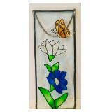 Variety of Stained Glass Pieces and Plastic Trivet