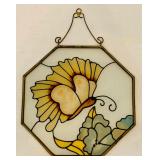 Variety of Stained Glass Pieces and Plastic Trivet