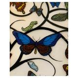 Variety of Stained Glass Pieces and Plastic Trivet