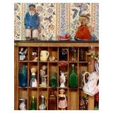 Vintage Typesetter Box Filled with a Variety of Vintage Miniatures