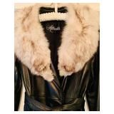 Amazing Vintage Leather and Fur Full Length Jacket