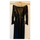 Amazing Vintage Leather and Fur Full Length Jacket