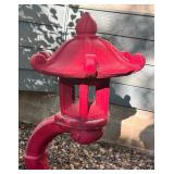 Red Cantilevered Cement Lantern