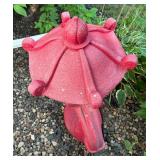 Red Cantilevered Cement Lantern