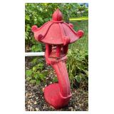 Red Cantilevered Cement Lantern