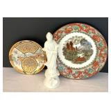 Asian Style Plates and Figurine