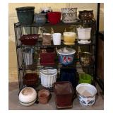 Metal Shelf with Plethora of Planters
