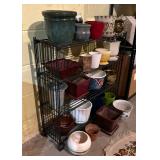 Metal Shelf with Plethora of Planters