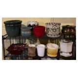 Metal Shelf with Plethora of Planters