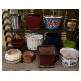 Metal Shelf with Plethora of Planters