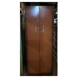Vintage Brown Metal Storage Cabinet
