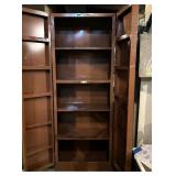 Vintage Brown Metal Storage Cabinet