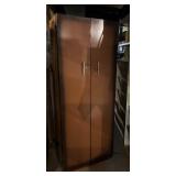 Vintage Brown Metal Storage Cabinet