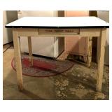 Vintage Enamel Top Table