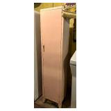 Tall Pale Pink Vintage Metal Cabinet