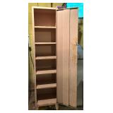 Tall Pale Pink Vintage Metal Cabinet