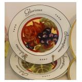 Variety of Vintage Fruit Themed Plates