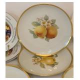 Variety of Vintage Fruit Themed Plates