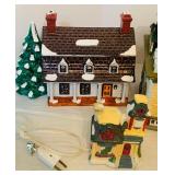 Variety of Lighted Holiday Houses / Buildings, Including Department 56 House HAUNTED MANSION