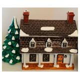 Variety of Lighted Holiday Houses / Buildings, Including Department 56 House HAUNTED MANSION