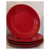 Variety of Vintage Red and Floral Plates