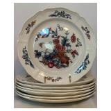 Variety of Vintage Red and Floral Plates