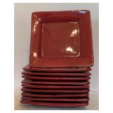 Variety of Vintage Red and Floral Plates