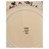 Variety of Vintage Red and Floral Plates
