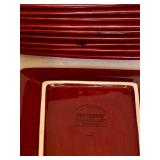 Variety of Vintage Red and Floral Plates