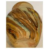 Vintage Nemadji Pottery Vase Hand-Made Clay Swirl Vintage