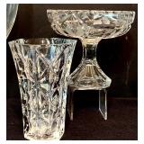 Pretty Vintage Crystal Clear Glass Collection of Vases and More!