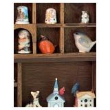 Vintage Wall Hanging Display Box with Small Collectables