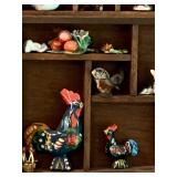 Vintage Wall Hanging Display Box with Small Collectables