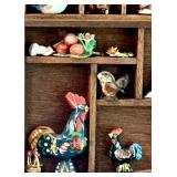 Vintage Wall Hanging Display Box with Small Collectables