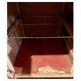 Vintage Wood and Metal Storage Cabinet with Drawers