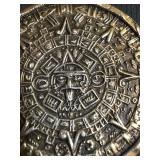 Vintage Sterling Silver Mayan Pendant