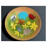 Pair of Vintage Enamel Handcrafted Bovano Coasters