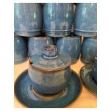 Variety of Vintage Blue Stoneware Mugs, Bowls and More!