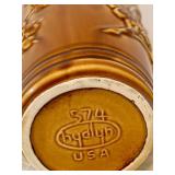 Vintage Hyalyn Pottery Brown Glazed Vase