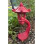 Red Cantilevered Cement Lantern