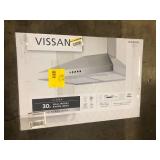Vissani Siena 30 in. 350CFM Convertible Pyramid Wall Mount Range Hood in Stainless Steel with Charcoal Filter and LED Lighting    Customer Returns See Pictures