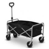 Karl home Oxford Fabric Steel Frame 4-Wheeled Outdoor Garden Cart Collapsible Folding Wagon in Black  Customer Returns See Pictures