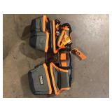 RIDGID 29 in. 23 Pocket Professional Grade 2-Bag Suspension Rig Work Tool Belt with Suspenders  Customer Returns See Pictures