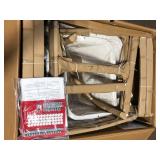 Cooper Springs White Stationary Metal Outdoor Dining Chairs (4-Pack) by Home Decorators Collection   Customer Returns See Pictures
