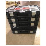Lot of Husky Connect Stackable Portable Heavy Duty Lightweight 10-Compartment Small Tool and Parts Organizer   Customer Returns See Pictures